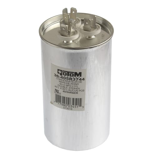 Rotom Dual Run Capacitor, Round, 40/5MFD, 370/440V